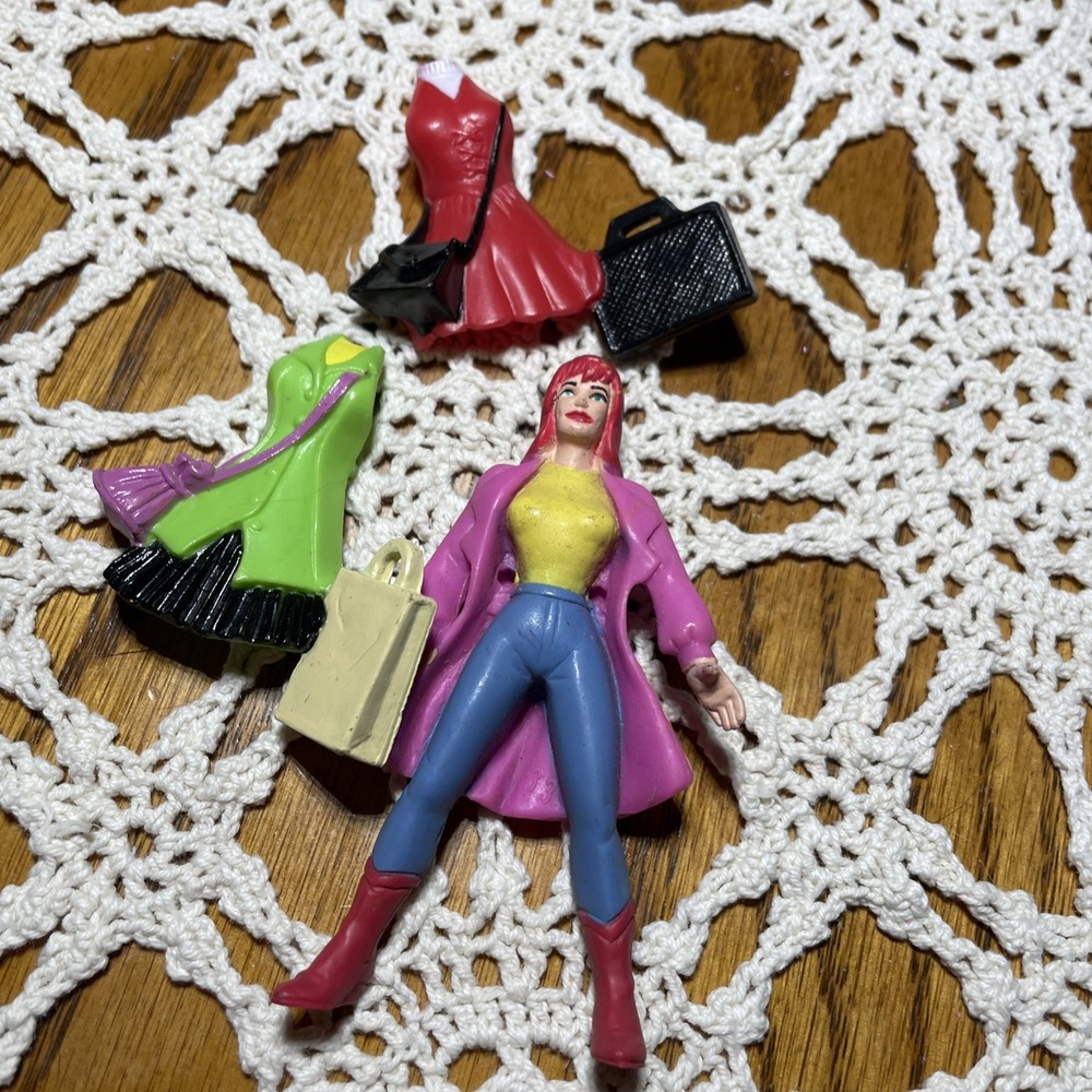Spider-Man Mary Jane Watson 3.5" PVC Action Figure Marvel Comics 1995 Vintage